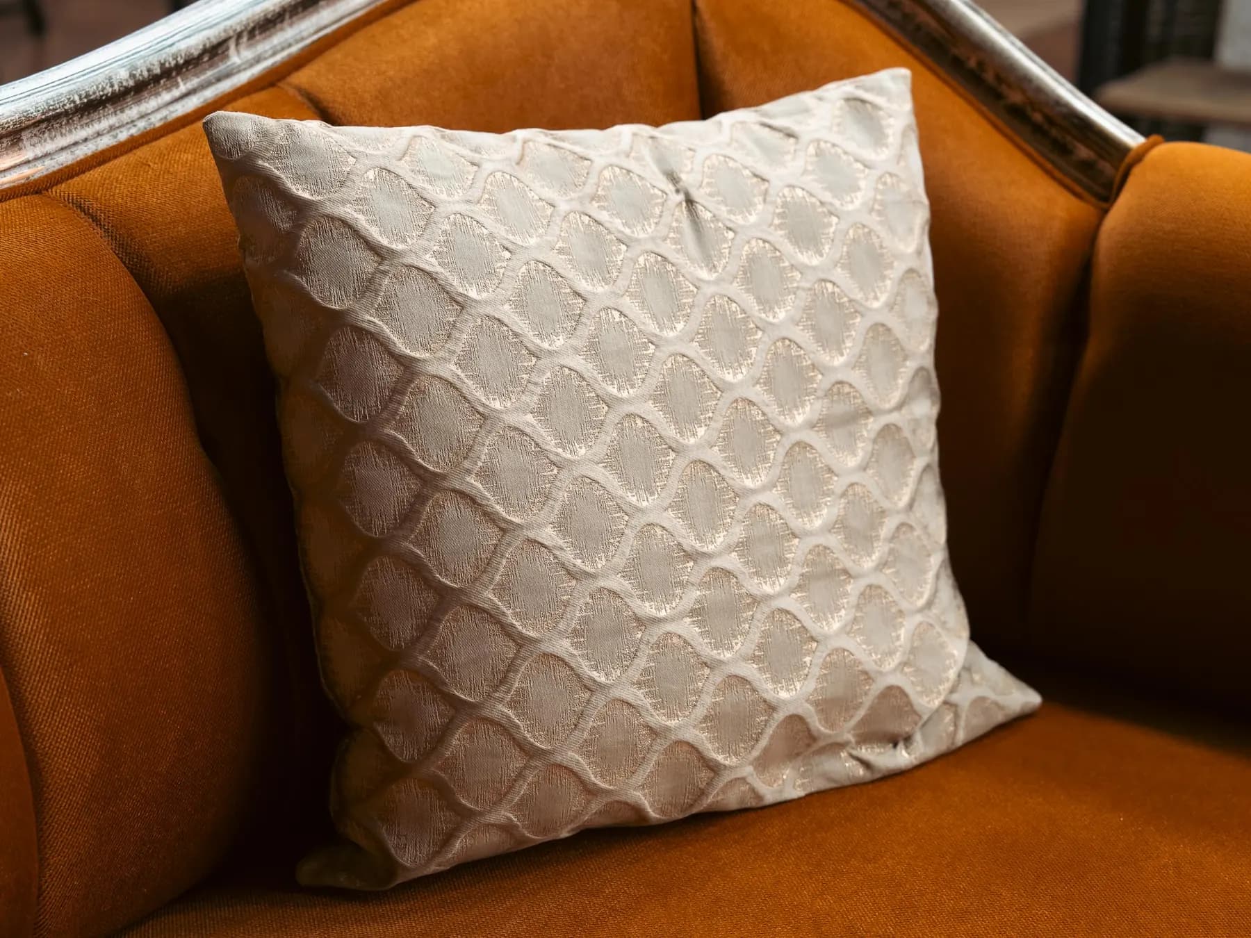 Desenli kadife yastık